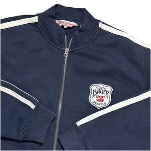 Vintage Full Zip Eddie Bauer Sport Shop Seattle USA Navy Sweatshirt Medium Tall